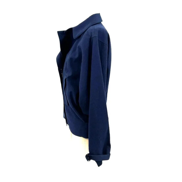 MM6 Maison Martin Margiela Navy Blue Cotton Wool Blend Jacket Size 42 US 6 - Picture 8 of 16